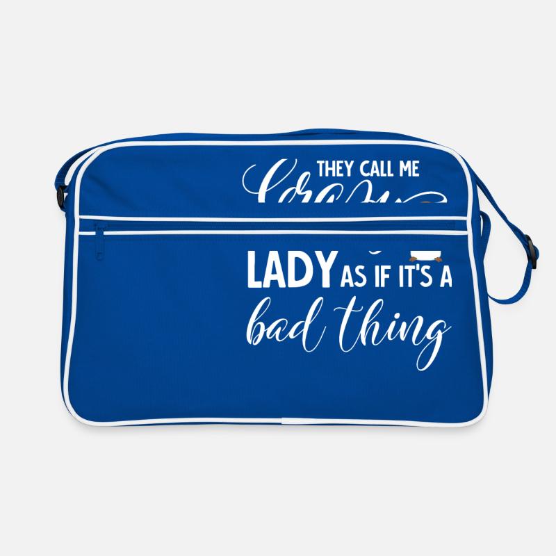 Cochon d'Inde - Cochon d'Inde - Fou - Sac Retro - bleu/blanc