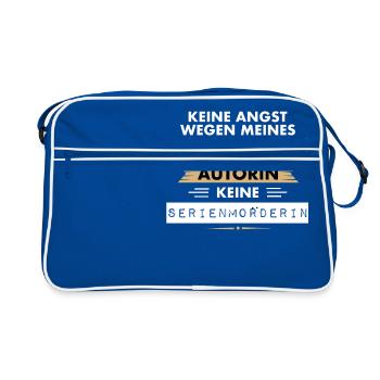 Auteur aucun tueur cadeau de navigateur drôle - Sac Retro - bleu/blanc - Devant