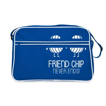 Friend Chips Friendship Friends - Sac Retro - bleu/blanc - Devant
