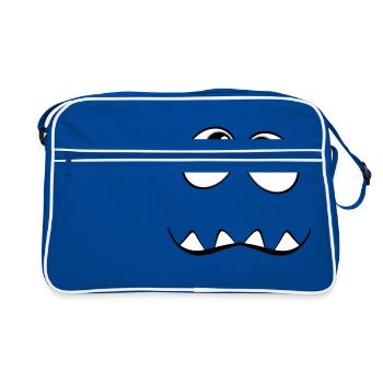 Visage - Sac Retro - bleu/blanc - Devant