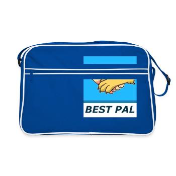 Best buddy - human - dog - Retro Bag - blue/white - Front