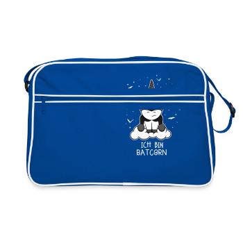 Unicorn bat gift - Retro Bag - blue/white - Front