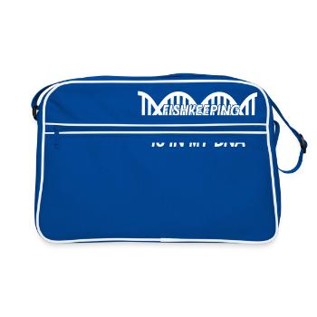 Fisch - Fischhalter - Aquarist - DNA - Retro Tasche - Blau/Weiß - Vorne