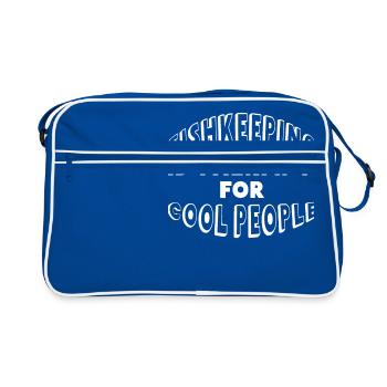 Poisson - poisson - aquariophile - thérapie - Sac Retro - bleu/blanc - Devant