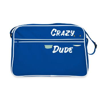 Chat fou de chat félin chat - Sac Retro - bleu/blanc - Devant