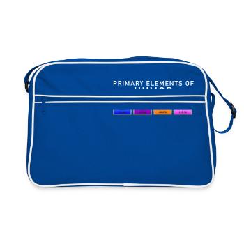 Sarcasme - Éléments de la chimie de l'humour Nerd drôle - Sac Retro - bleu/blanc - Devant