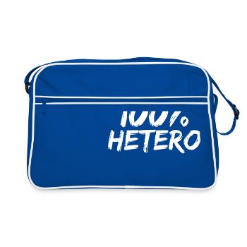 Hetero schönes cooles Geschenk - Retro Tasche - Blau/Weiß - Vorne