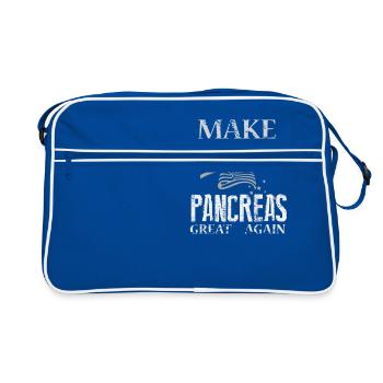 Funny Diabetic - Rend mon pancréas encore meilleur - Sac Retro - bleu/blanc - Devant