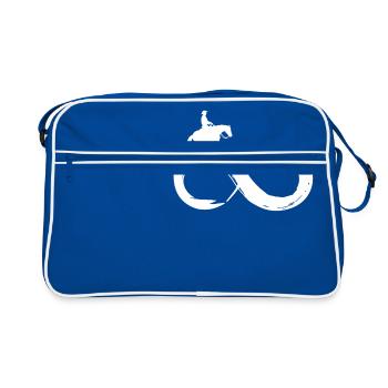 Infinity Sliding Stop Westernreiten - Retro Tasche - Blau/Weiß - Vorne