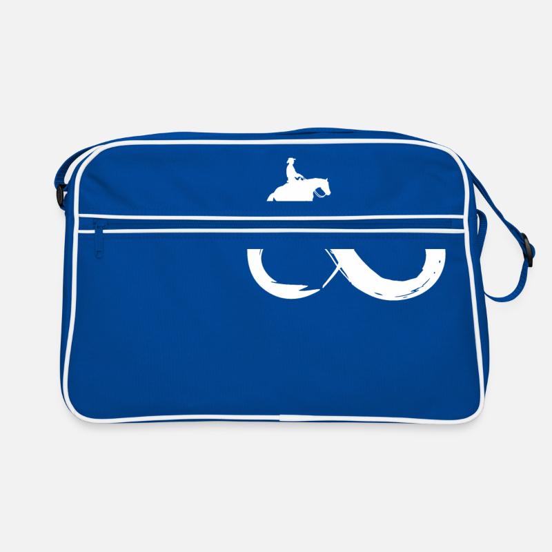 Infinity Sliding Stop Westernreiten - Retro Tasche - Blau/Weiß