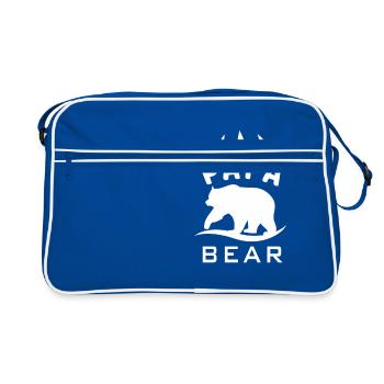 Papa ours papa papa papa papa chemise - Sac Retro - bleu/blanc - Devant
