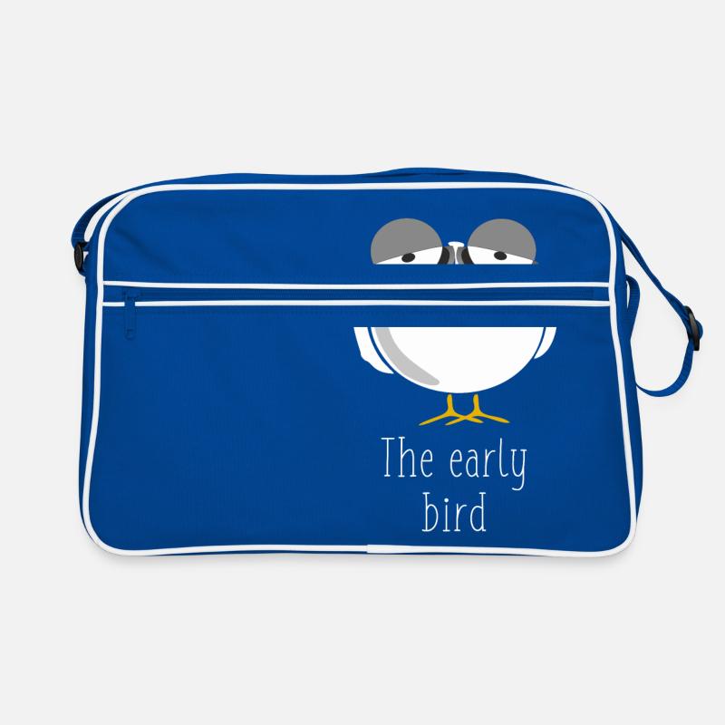 Early bird - Retro Tasche - Blau/Weiß