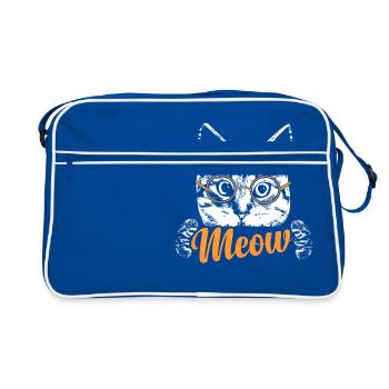 Cat Kitty chat chat gueule de bois cadeau - Sac Retro - bleu/blanc - Devant