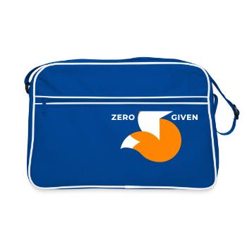 Wortspiel - Zero Fox Given - Geschenk - Retro Tasche - Blau/Weiß - Vorne