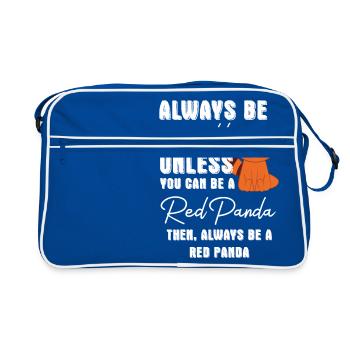 Panda Rouge - Ours Chat - Soyez toujours vous-même - Sac Retro - bleu/blanc - Devant