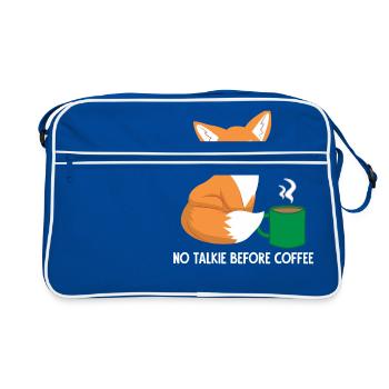 Fox - vixen - fox lovers - coffee - Retro Bag - blue/white - Front