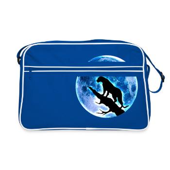 full moon - Retro Bag - blue/white - Front