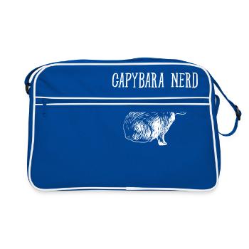 Capybara Nerd T-Shirt Capibara rongeur cool rongeur - Sac Retro - bleu/blanc - Devant