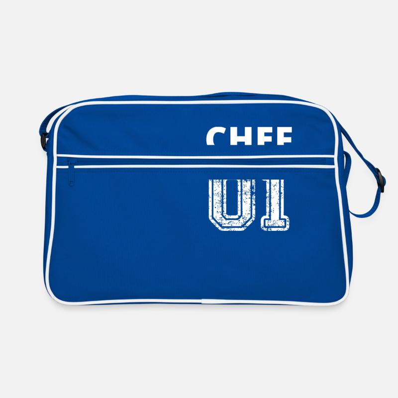 Chef 01 weiss bester Mann - Geschenk Retro Tasche