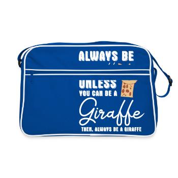 Giraffe - Giraffes - Giraffe fan - Be Yourself - Retro Bag - blue/white - Front