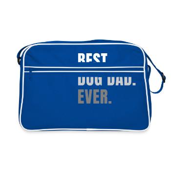 Meilleur chien papa jamais - Sac Retro - bleu/blanc - Devant