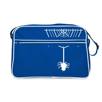 Spider - spiders - spider owner - spider web - Retro Bag - blue/white - Front