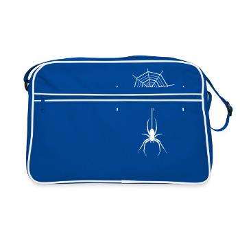 Spider - spiders - spider owner - spider web - Retro Bag - blue/white - Front