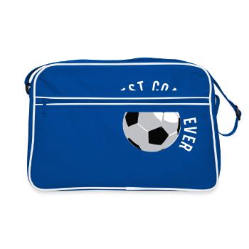 Fußball-Trainer Bester Trainer überhaupt Fußball-G - Retro Tasche - Blau/Weiß - Vorne