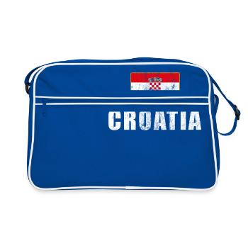Croatia fans soccer jersey Portuguese fans - Retro Bag - blue/white - Front