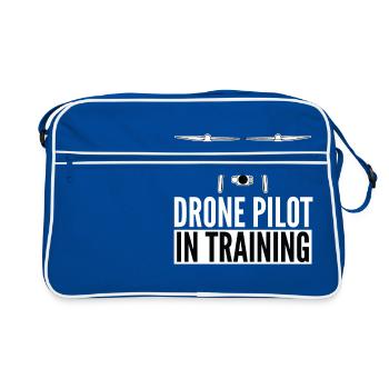 DRONE - Drone pilot in training - Retro Tasche - Blau/Weiß - Vorne