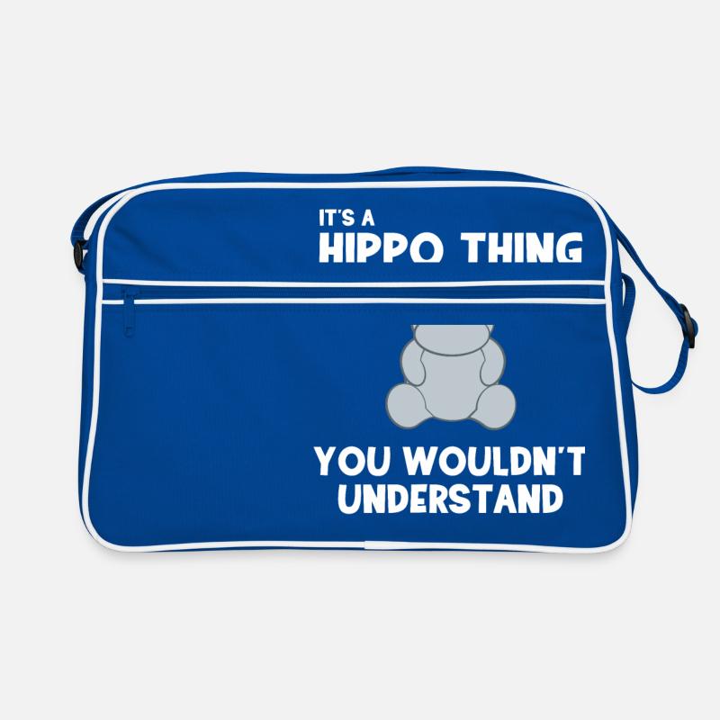 Hippo - Hippos - Hippofan - Geschenk Retro Tasche