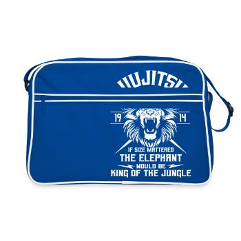 BJJ Leo - Jiu Jitsu brésilien de BJJ, chemise de MMA - Sac Retro - bleu/blanc - Devant