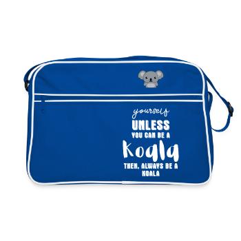 Koala - Koalas - T-shirt Koala - Soyez vous-même - Sac Retro - bleu/blanc - Devant