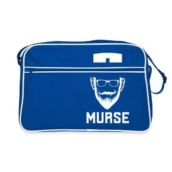 Murse mâle infirmière MFA cadeau - Sac Retro - bleu/blanc - Devant