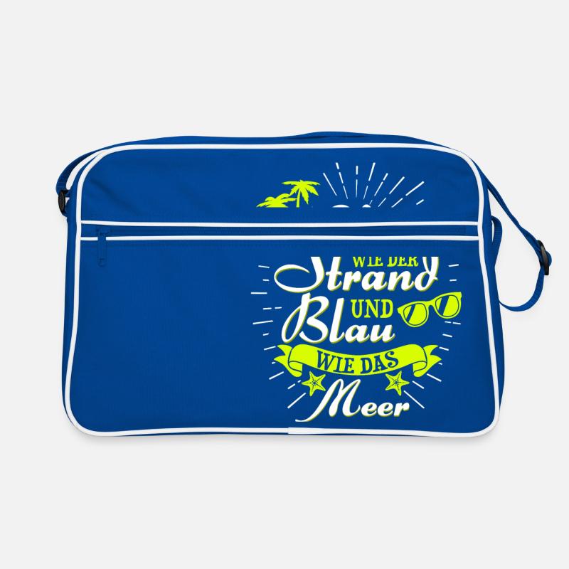 Plein comme la plage et bleu comme la mer Sac Retro