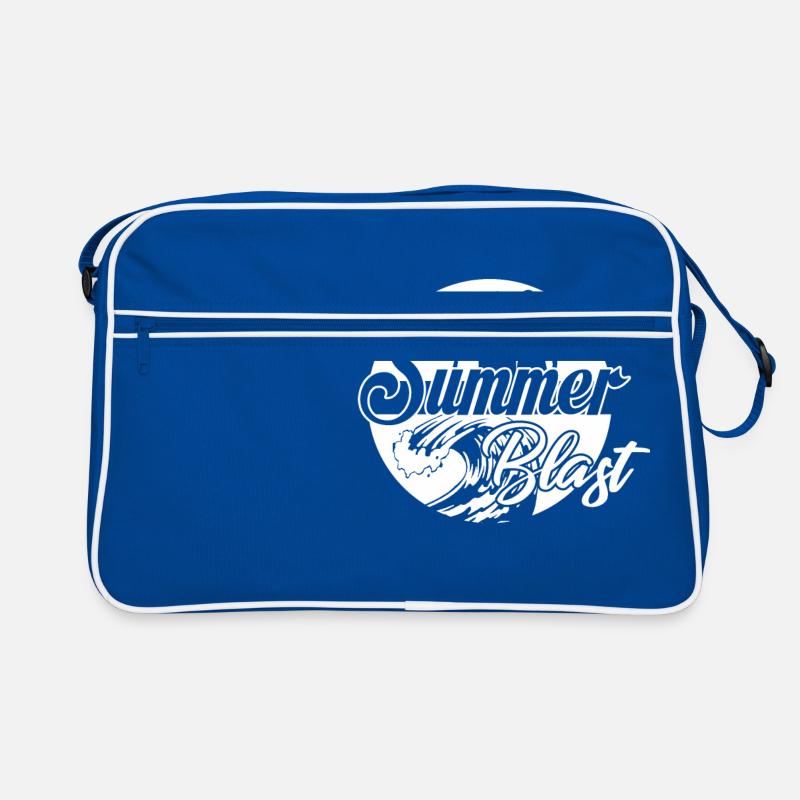 Sommerparadies süßes cooles Geschenk - Retro Tasche - Blau/Weiß
