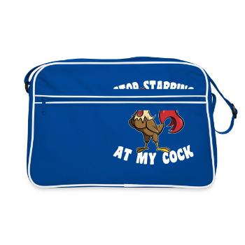 Arrête de jouer avec ma bite - Sac Retro - bleu/blanc - Devant