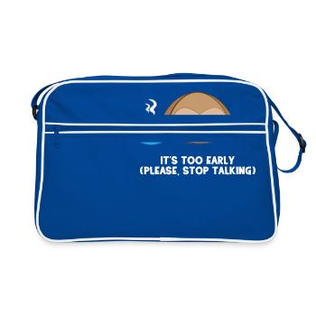 Sloth - Lazy - Sloth T-Shirt - Morning Muffle - Retro Bag - blue/white - Front