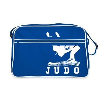 Judo Hobby schönes cooles Geschenk - Retro Tasche - Blau/Weiß - Vorne