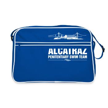 Funny Jail Prisoner Alcatraz Penitentiary Swim - Retro Bag - blue/white - Front