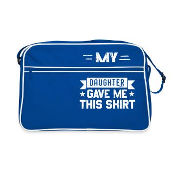 Ma fille préférée m'a donné cette chemise - Sac Retro - bleu/blanc - Devant