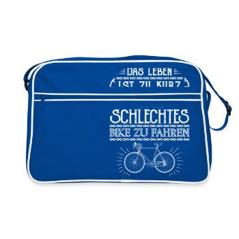 Bicycle, Bicycle, Road Bike, Bicycle Chain, Bike - Retro Bag - blue/white - Front