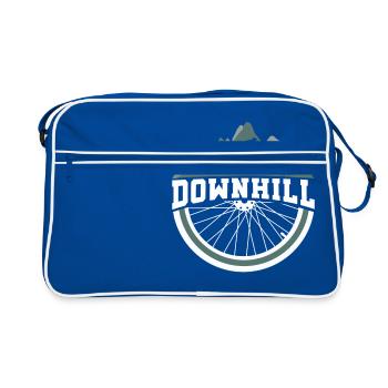 Downhill bike slopestyle jumps dirt - Retro Bag - blue/white - Front