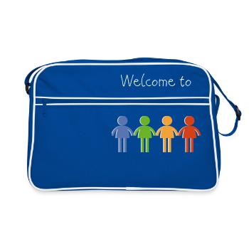 Enfants bébé ditings maternelle - Sac Retro - bleu/blanc - Devant