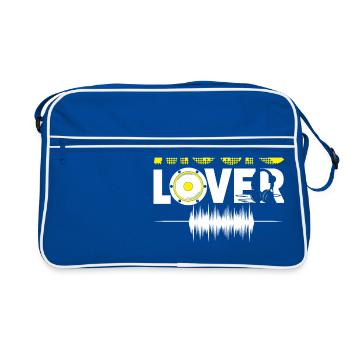 Music Lover musique amant musique cadeau - Sac Retro - bleu/blanc - Devant