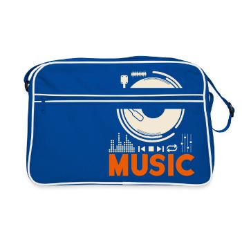Musique Music Record Lecteur DJ cadeau - Sac Retro - bleu/blanc - Devant