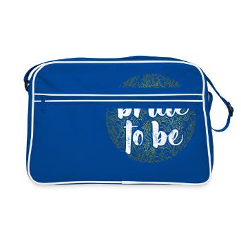Bride as a design gift - Retro Bag - blue/white - Front