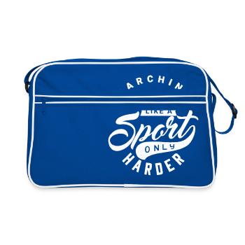 Blaskapelle Saison Messing Instrument Geschenkidee - Retro Tasche - Blau/Weiß - Vorne