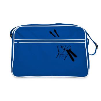 pilons - Sac Retro - bleu/blanc - Devant