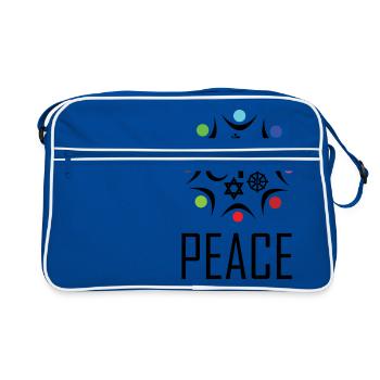 Paix pour toutes les religions - Sac Retro - bleu/blanc - Devant
